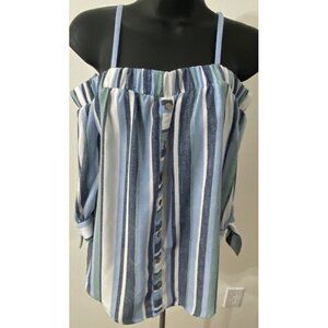 I Z Byer Women Size Small Blouse Off The Shoulder